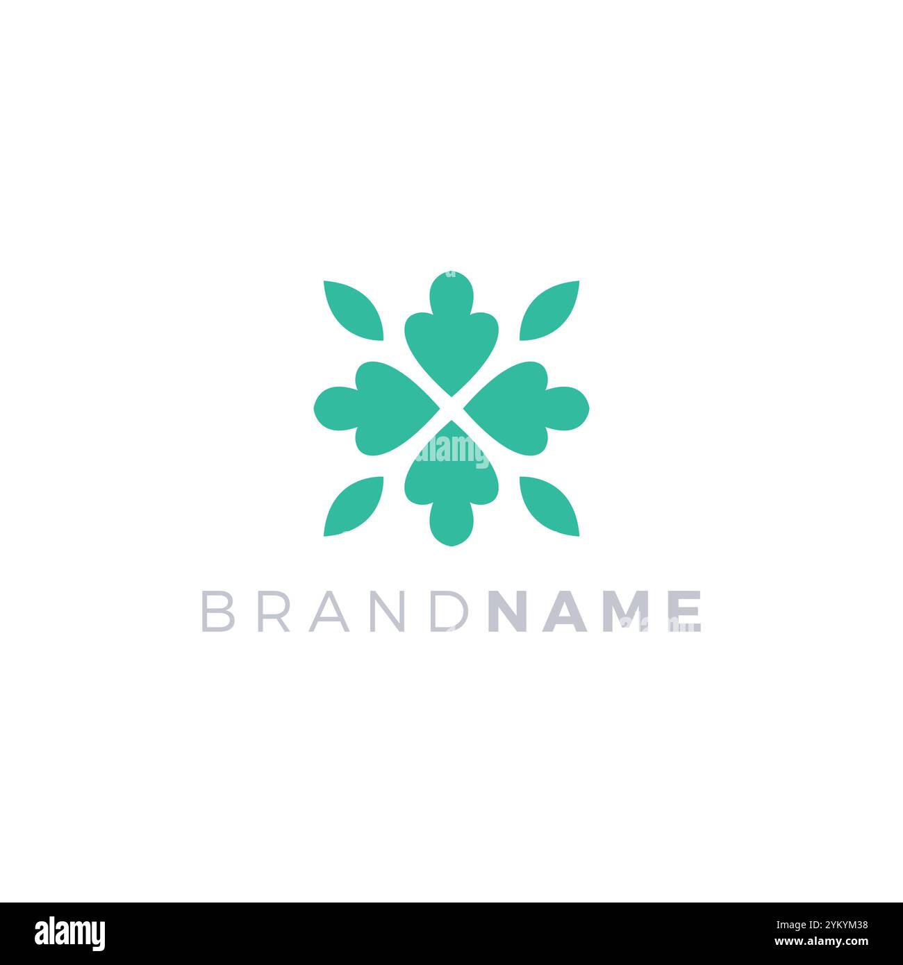 Abstract Flower and Leaves logo vector. Organic Logo Stock Vector Image ...
