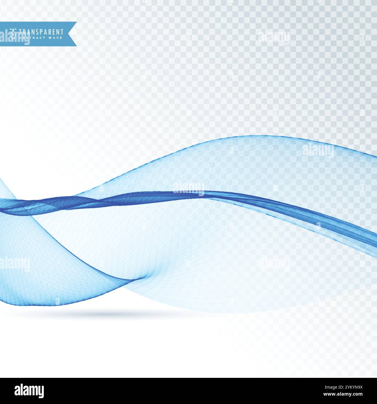 vector transparent blue wave background Stock Vector Image & Art - Alamy