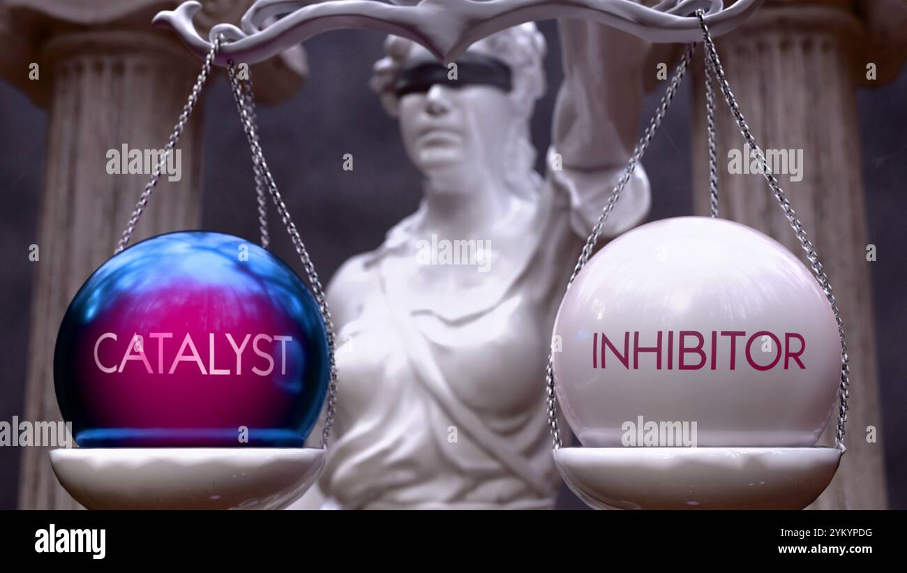 Catalyst or Inhibitor as a choice, two options to choose from. Greek ...