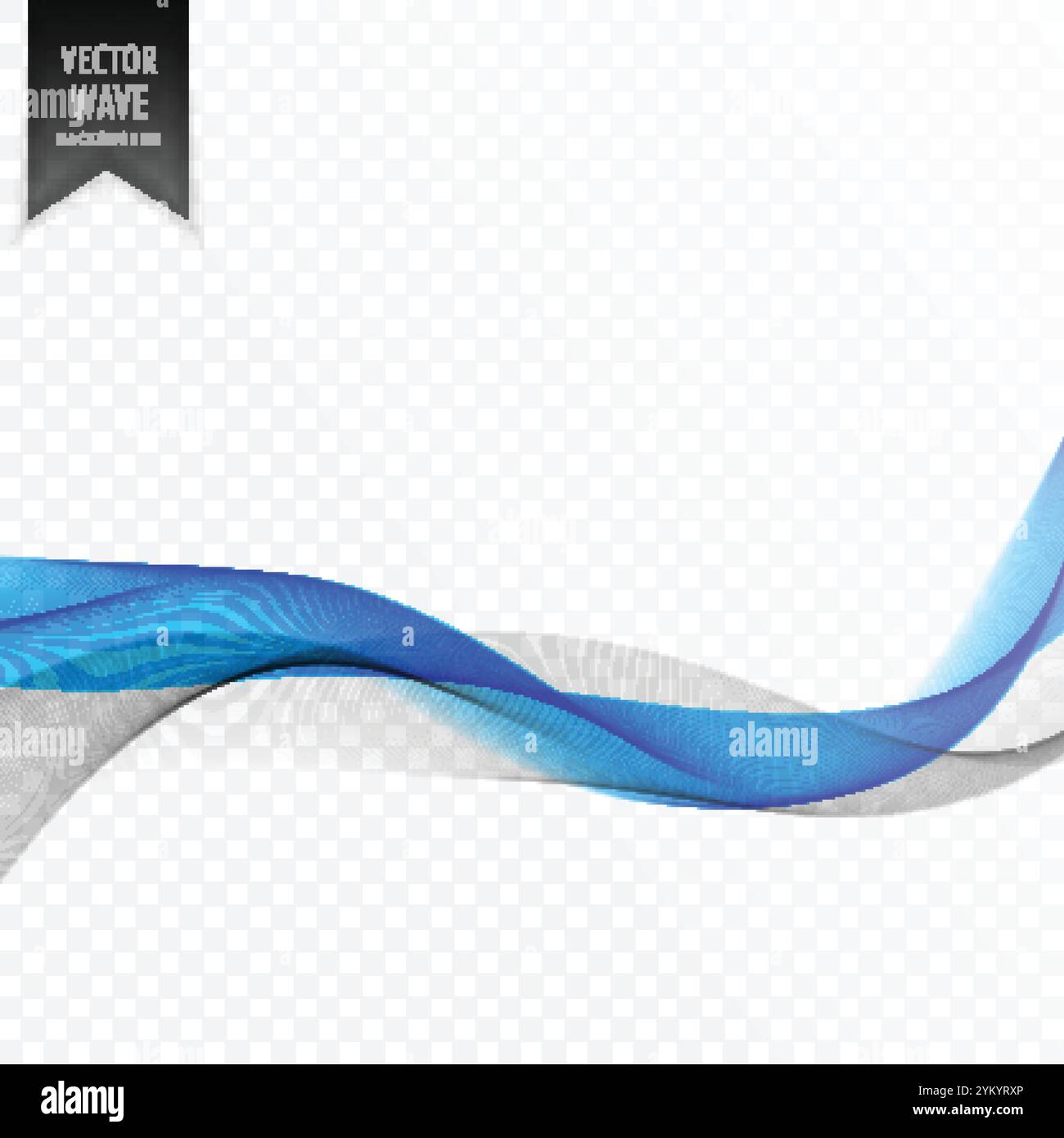 elegant smooth blue wave background vector illustration Stock Vector ...