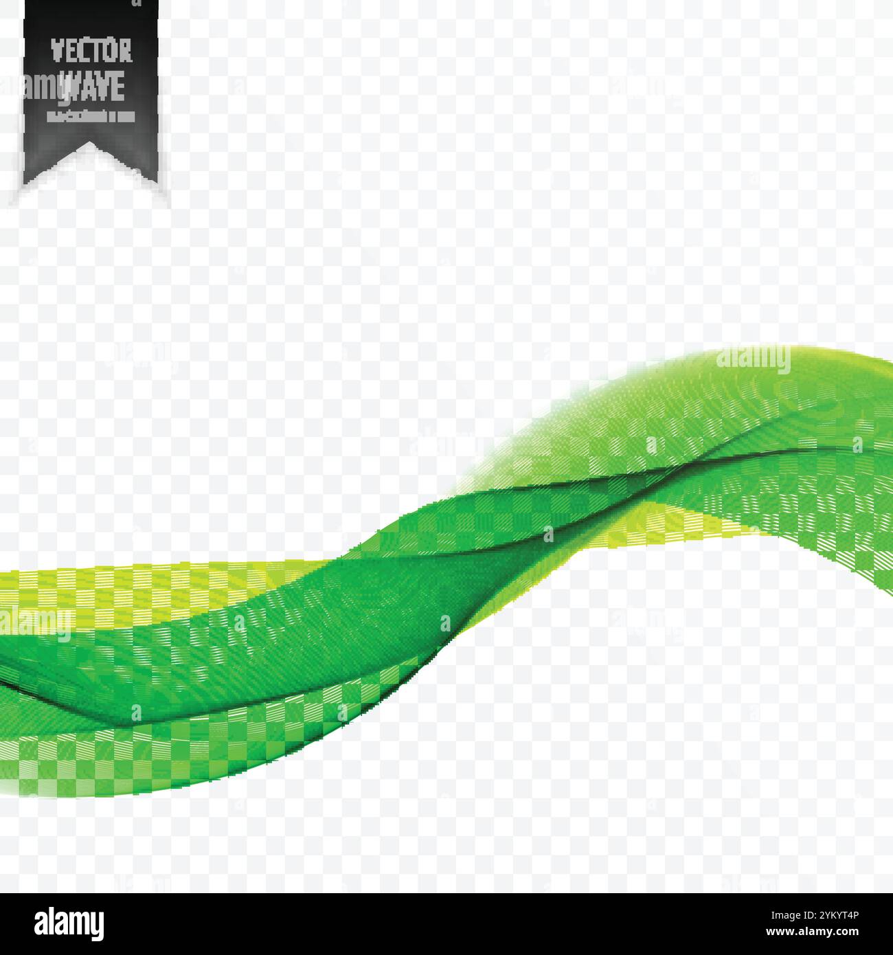 elegant green bright wave vector background illustration Stock Vector ...