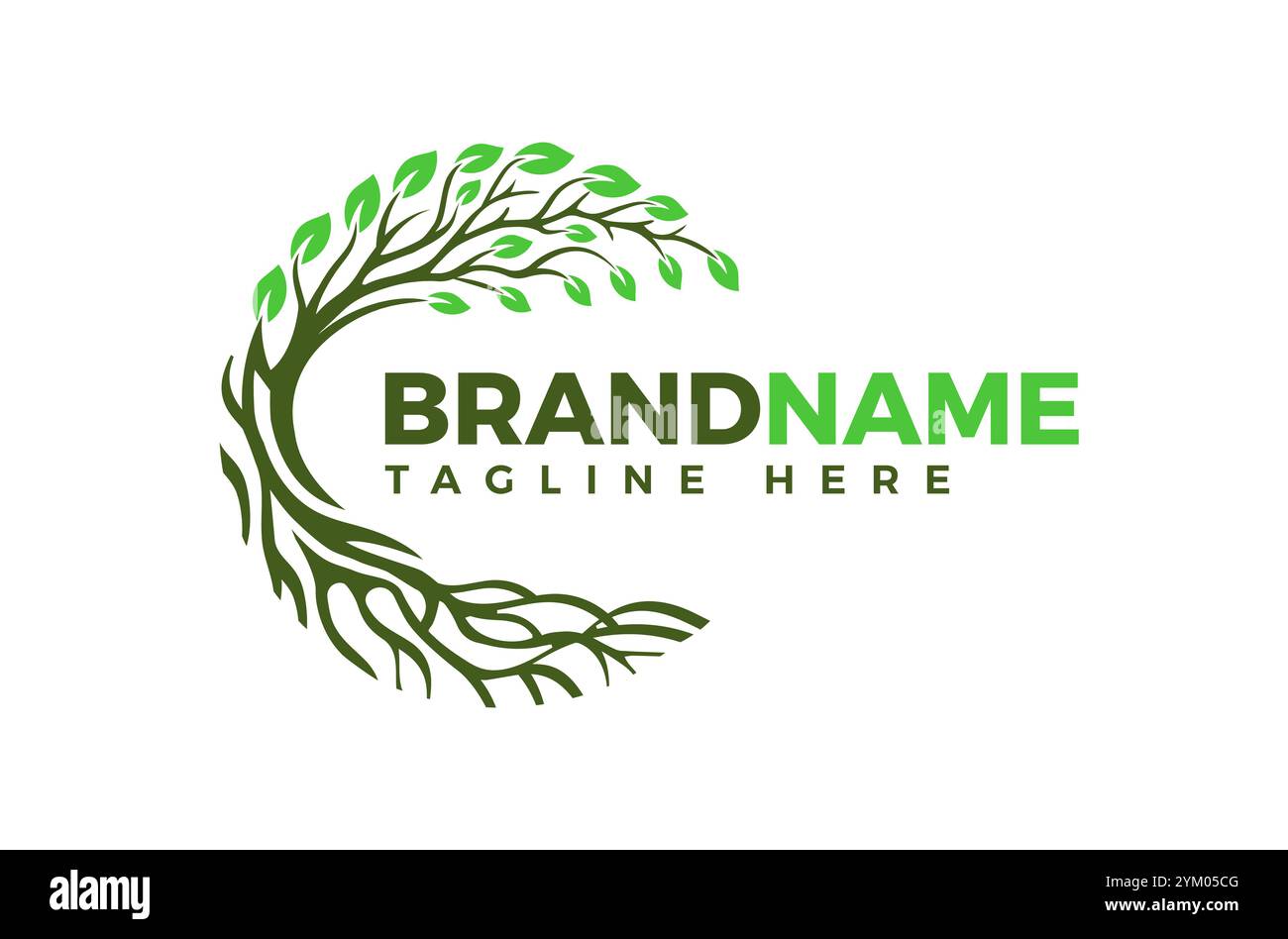 Creative Connection Circle Tree Logo Design Vector Icon Symbol ...