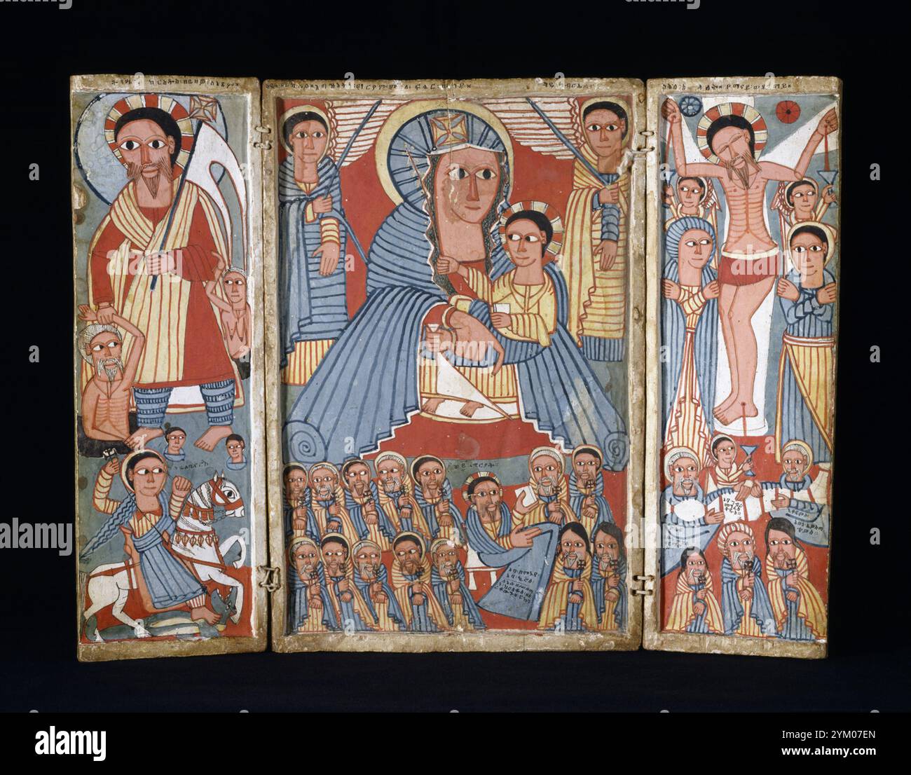Triptych of the life and death of Christ, from the early Gondarine ...