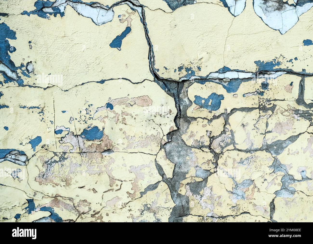 old rough wall background with cracks Stock Photo