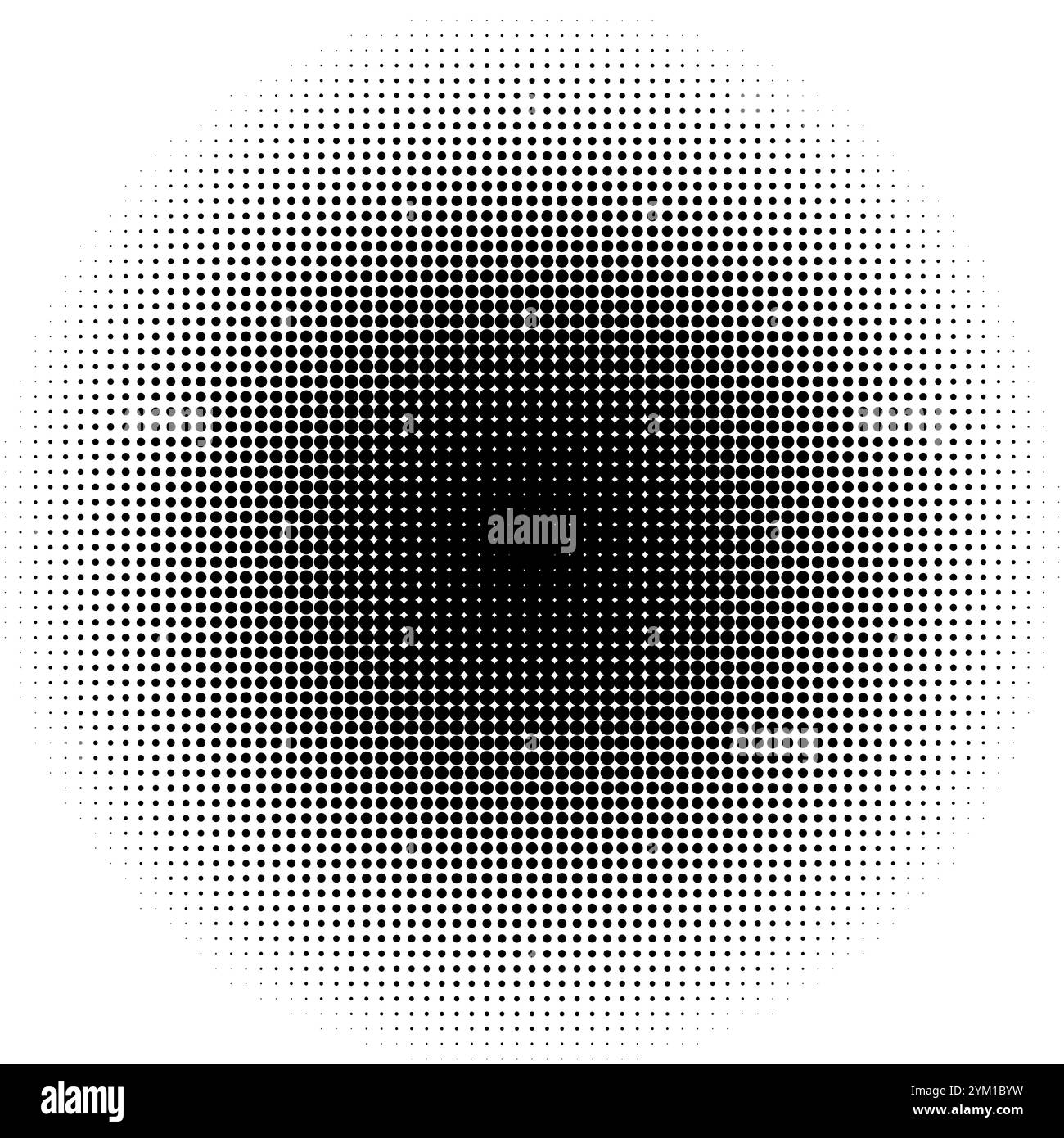 Black and white Halftone circle dots background. Vintage comics and pop art retro pattern texture Stock Photo