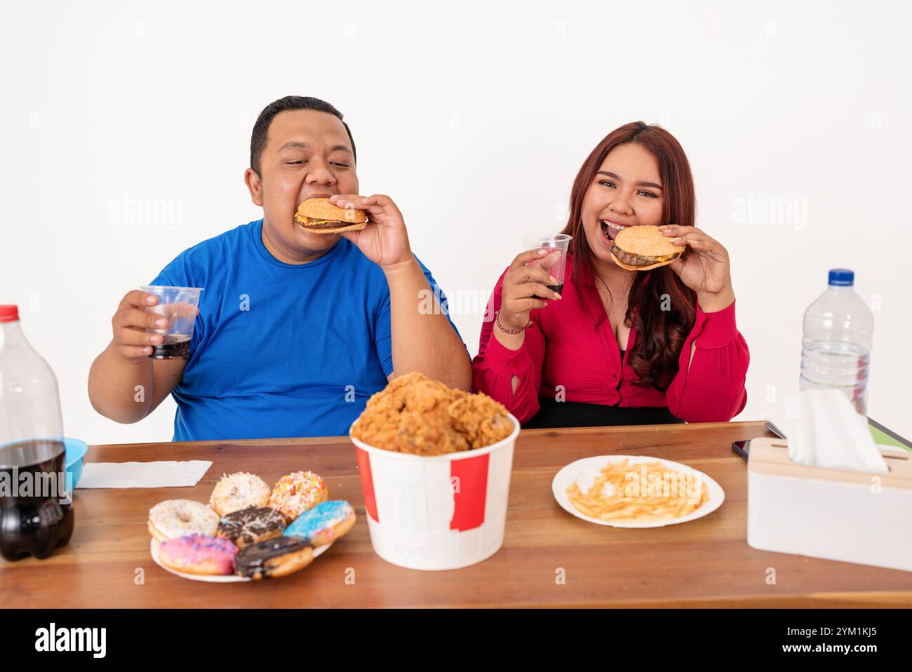 Enjoying a Delicious Fast Food Feast Friends Indulging in Chicken ...