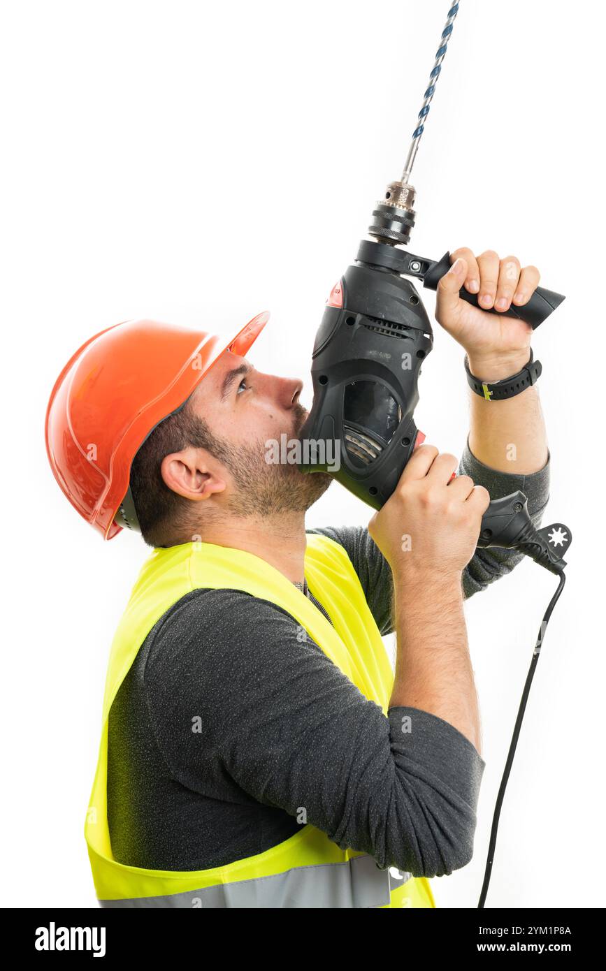Male constructor work tool safety hi-res stock photography and images ...