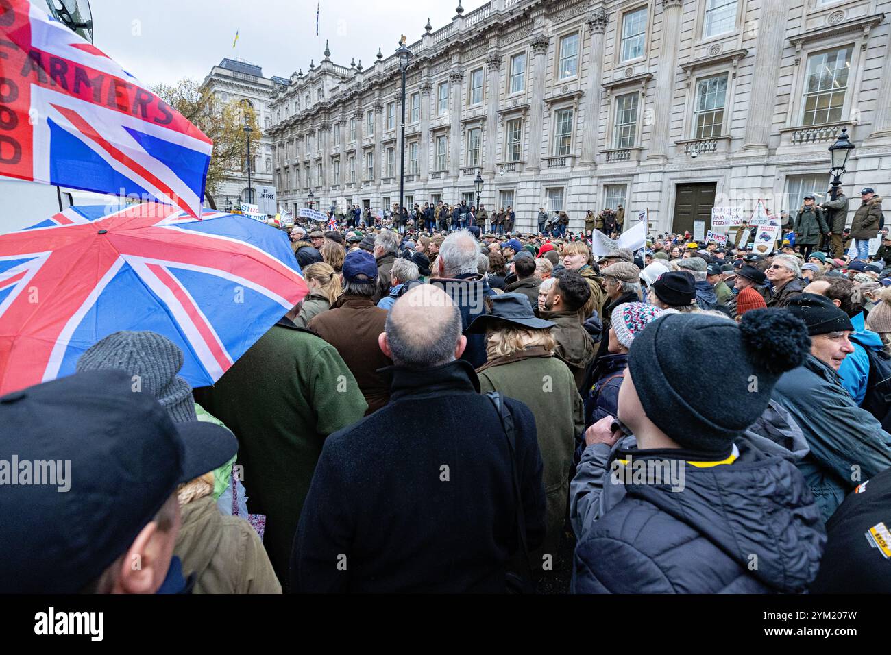 London, UK. November 19th 2024. Farmers march in London to protest ...