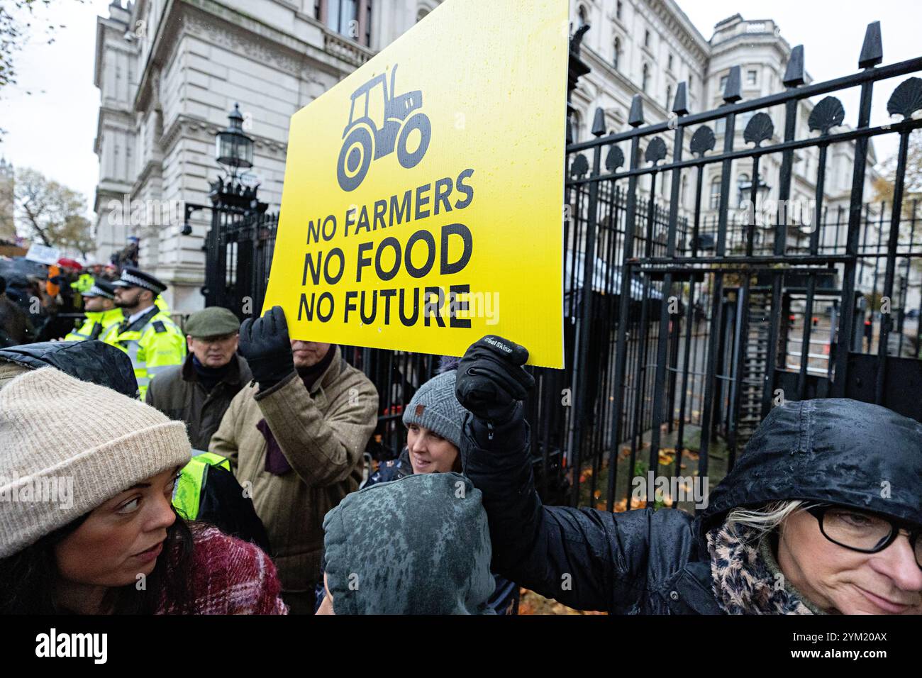 London, UK. November 19th 2024. Farmers march in London to protest ...