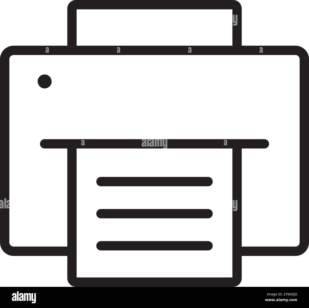 printer-with-paper-stock-vector-image-art-alamy