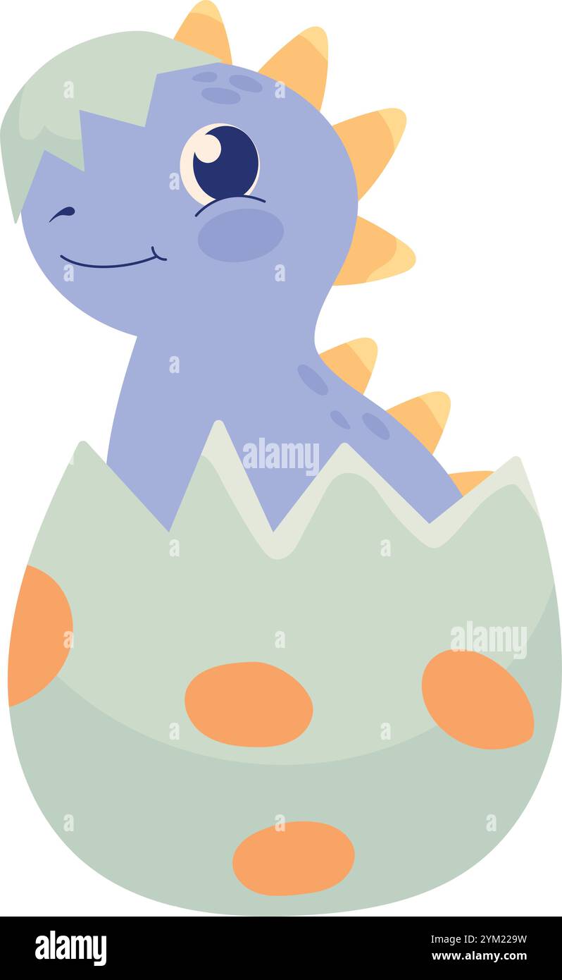 cute dinosaur baby in egg Stock Vector Image & Art - Alamy