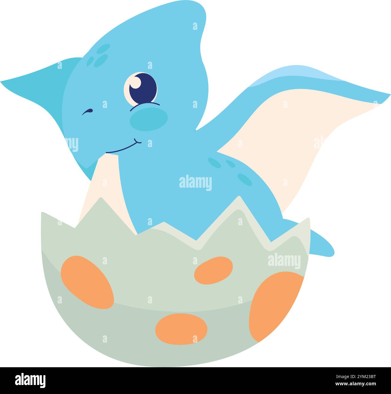 cute dinosaur character baby in egg Stock Vector Image & Art - Alamy
