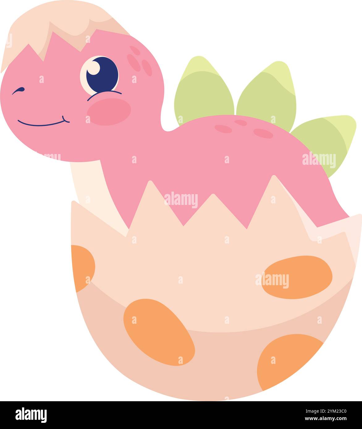 pink cute dinosaur baby in egg Stock Vector Image & Art - Alamy
