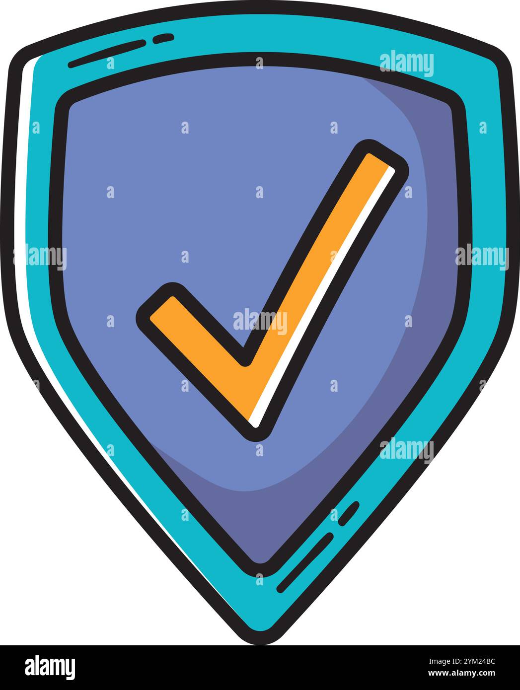 check mark security icon Stock Vector Image & Art - Alamy