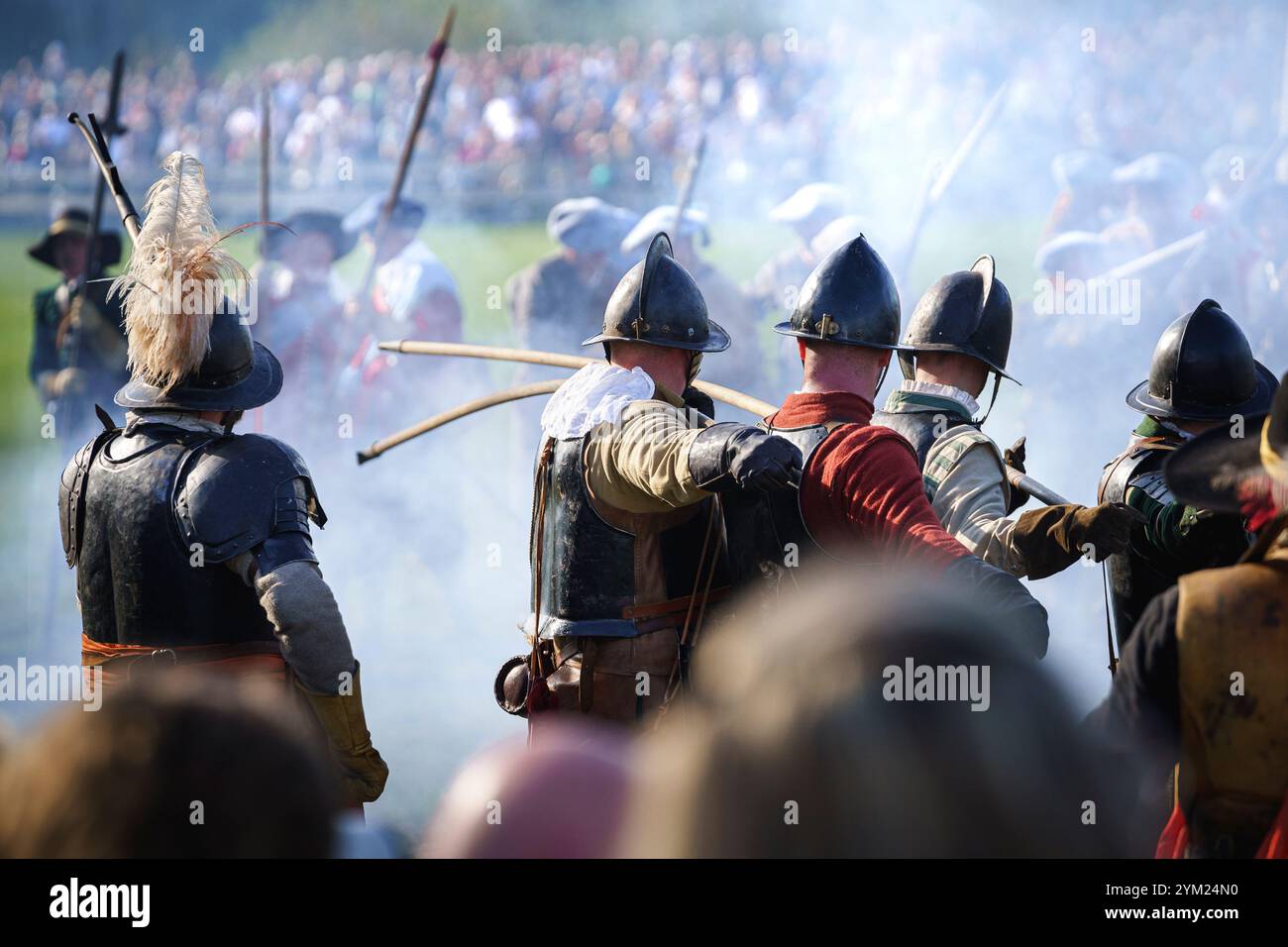 Groenlo,Gelderland/Netherlands - 10-26-2024: The Battle of Grolle (Dutch: Slag om Grolle). Historical reenactment of the siege of the fortified border Stock Photo