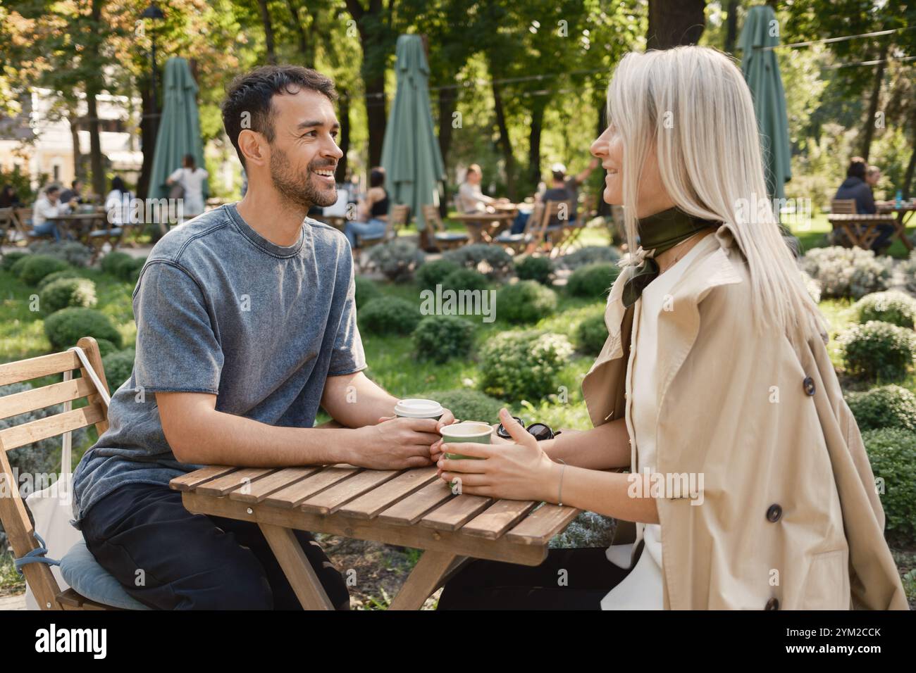 Casual conversation between friends hi-res stock photography and images ...