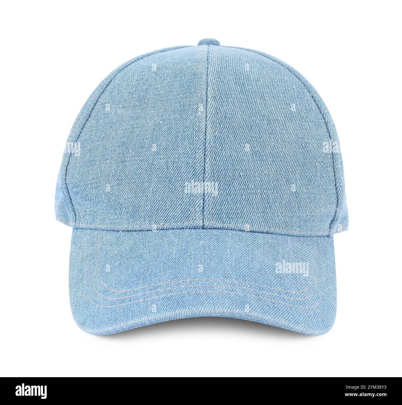 Stylish denim baseball cap isolated on white. Mockup for design Stock ...