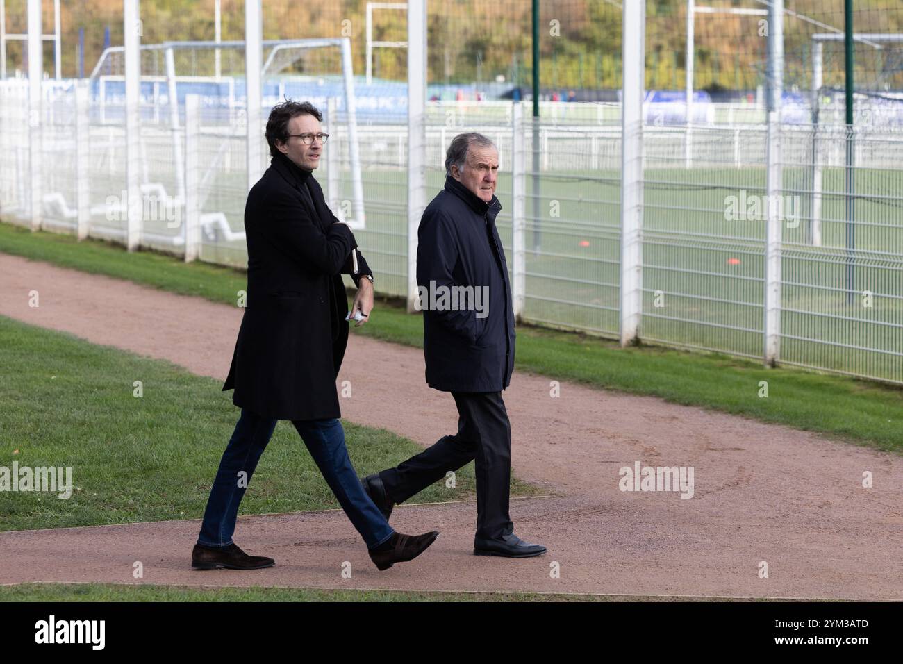 Paris FC's president Pierre Ferracci and representative of the Agache ...