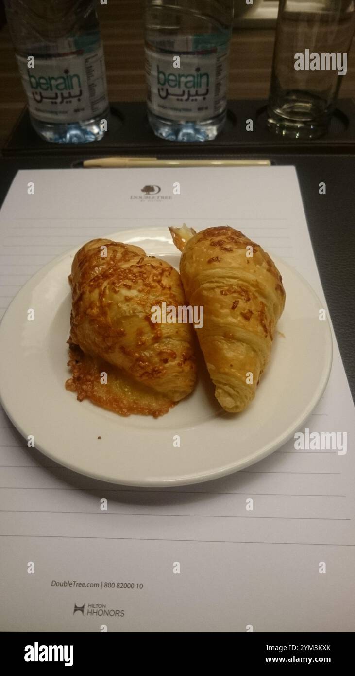 Two piece of delicious croissant Stock Photo