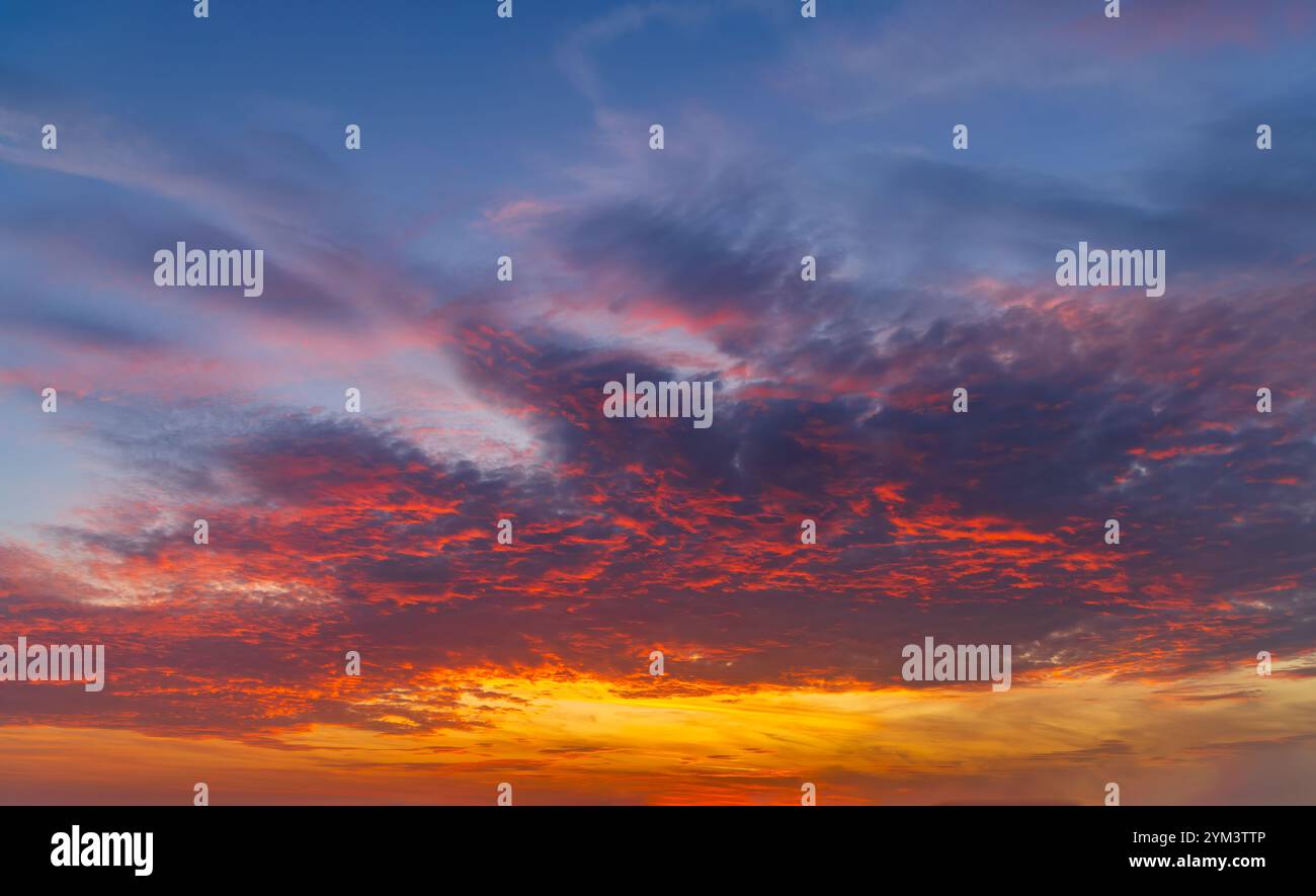 Beautiful sky with cloud before sunset Stock Photo
