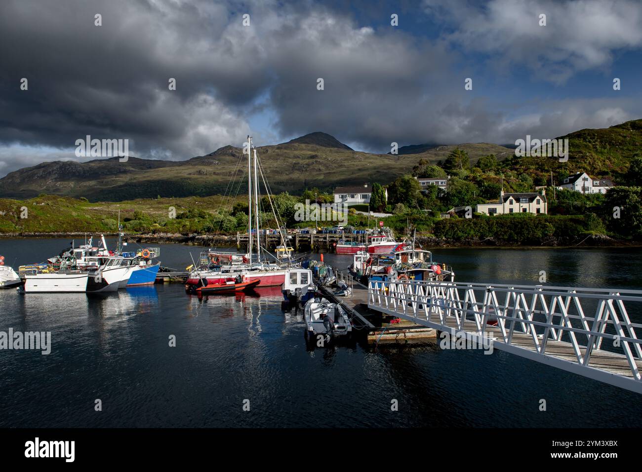 Harbor Of Village Kyleakin At The Atlantic Coast Of The Isle Of Skye In