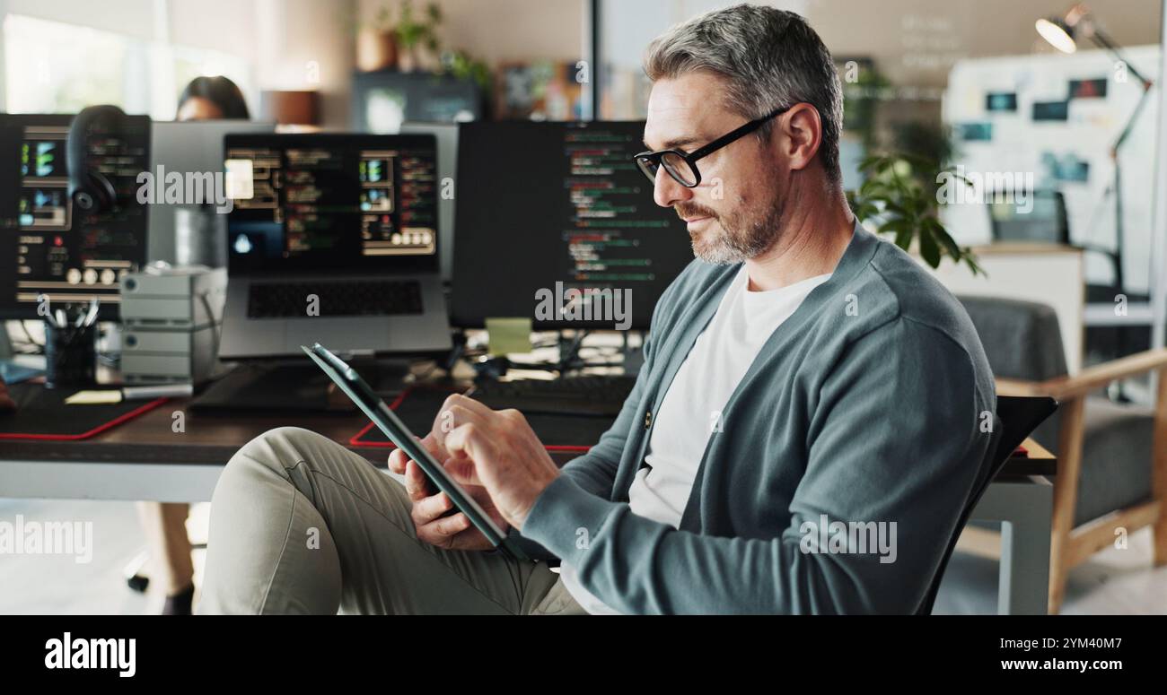 Database programmer typing server code hi-res stock photography and ...