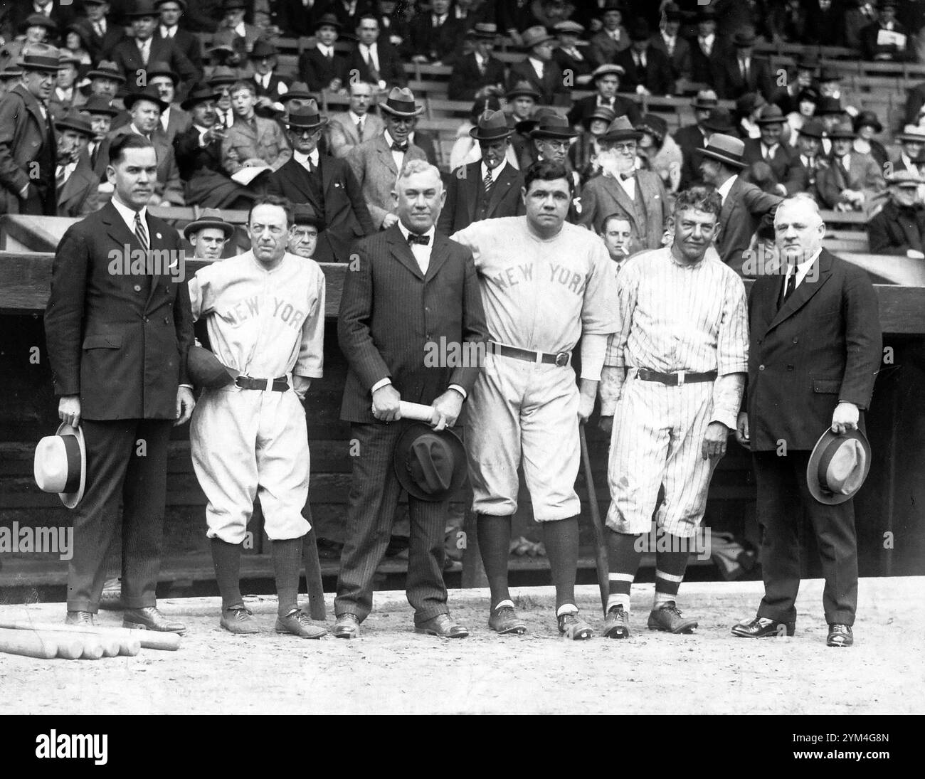 John J. McGraw, Nick Altrock, Babe Ruth, Pat Moran and Miller Huggins ...