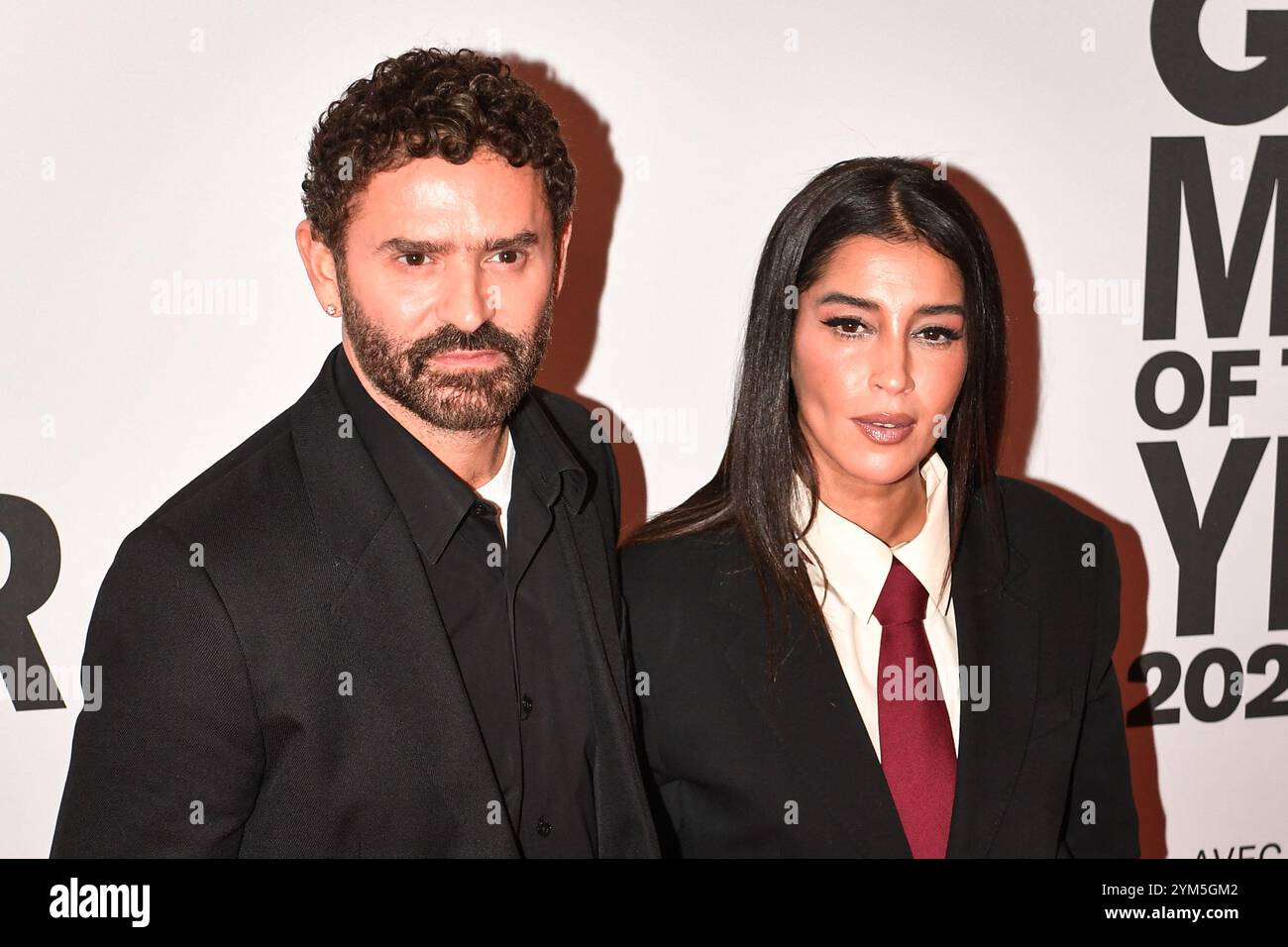 Paris, France. 20th Nov, 2024. Founder and Creative Director of Ami and French actress Leila Bekhti pose for a photo-call during the 2024 GQ Men Of The Year Awards at the Hotel Plaza Athenee, in Paris, on November 20, 2024. Photo by Firas Abdullah/ABACAPRESS.COM Credit: Abaca Press/Alamy Live News Stock Photo