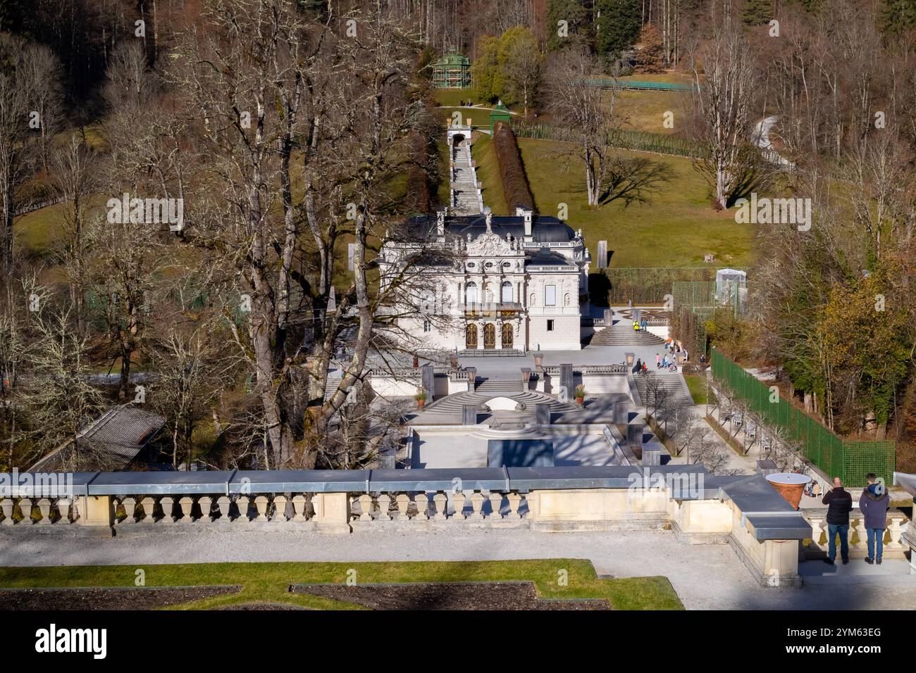 Ettal, Germany november 10, 2024. Linderhof Palace is a Schloss in Germany, in southwest Bavaria. The smallest of the three palaces built by King Ludw Stock Photo