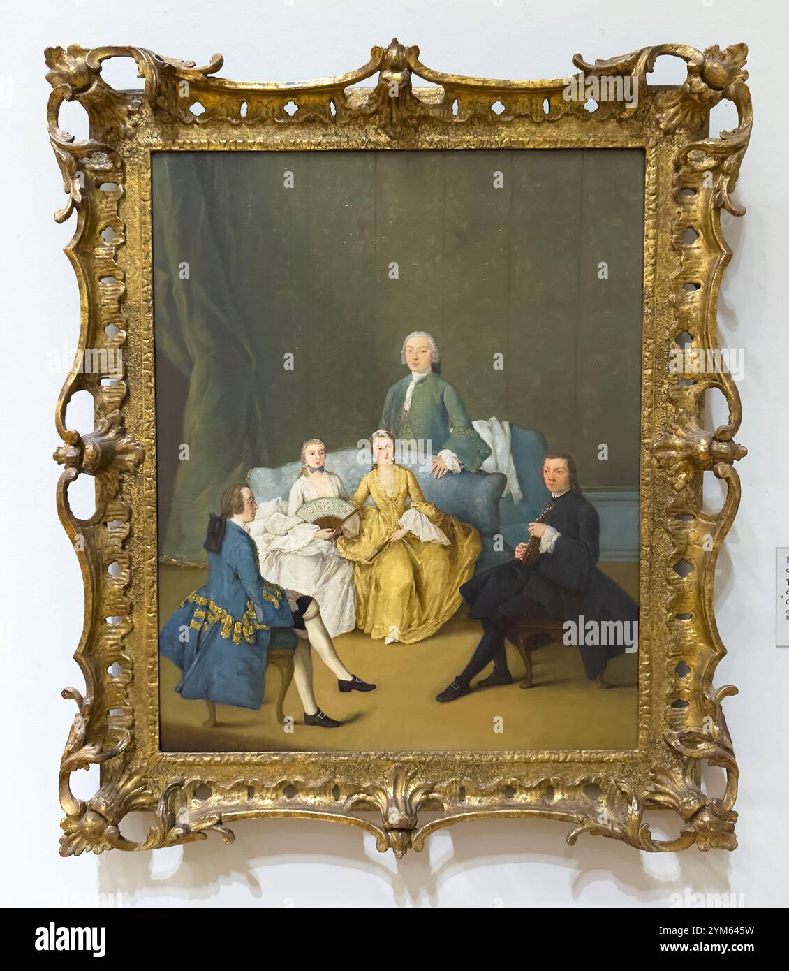 【イタリア製額縁】サンディ・レブロン「Riunione di famiglia」 Rich family portrait hi-res stock photography and images - Alamy