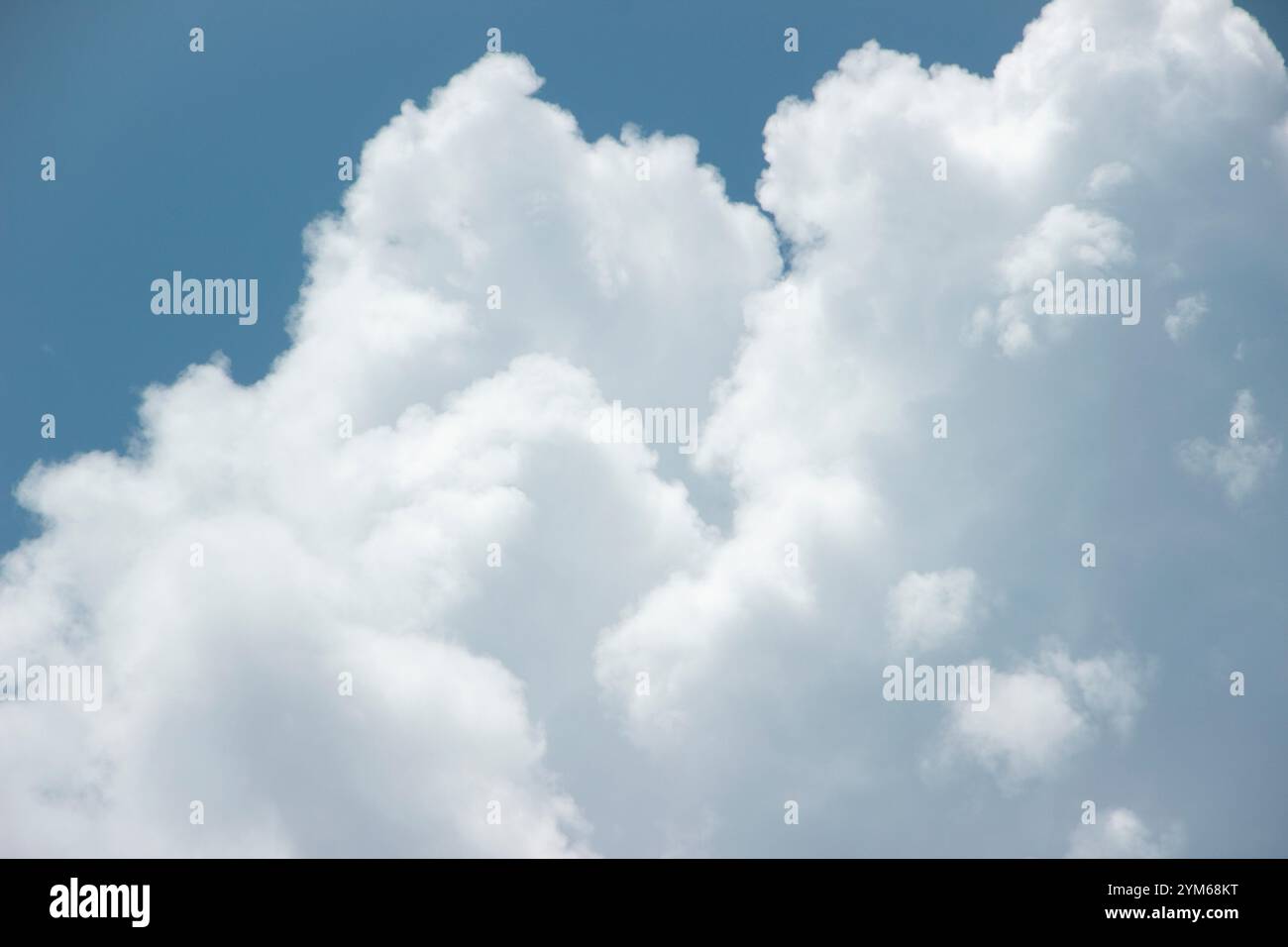 White clouds over blue sky Stock Photo