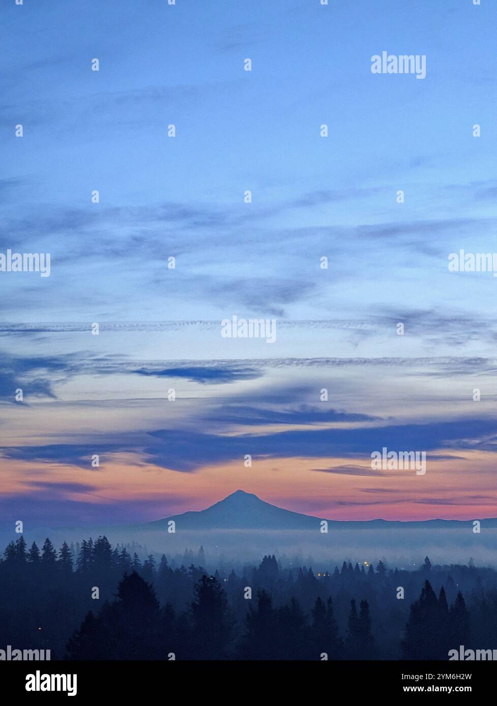 Sunrise over Mt Hood - Smartphone Captured Stock Image