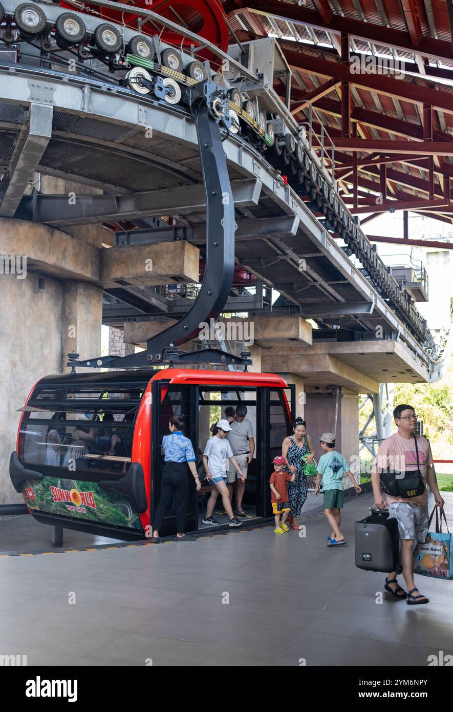 Cable Car Ride arriving at Sunworld Hon Thom on Phu Quoc Island in ...