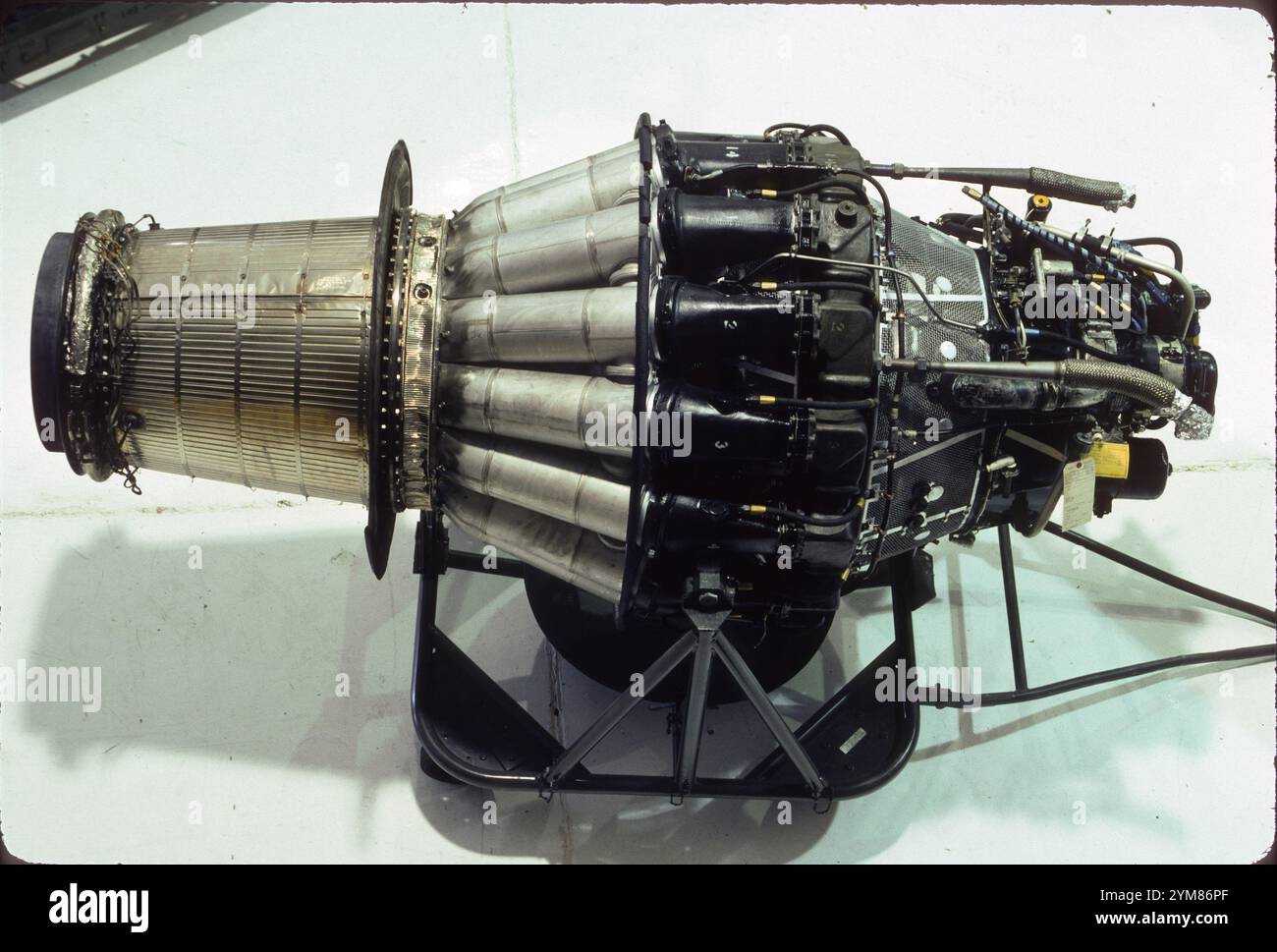 Almost the original jet engine? Allison J33-A-35 (T-33 engine) is derivative of the de Havilland/Whittle engine. Antique engine is perhaps the great ancestor of all jet engines? Stock Photo