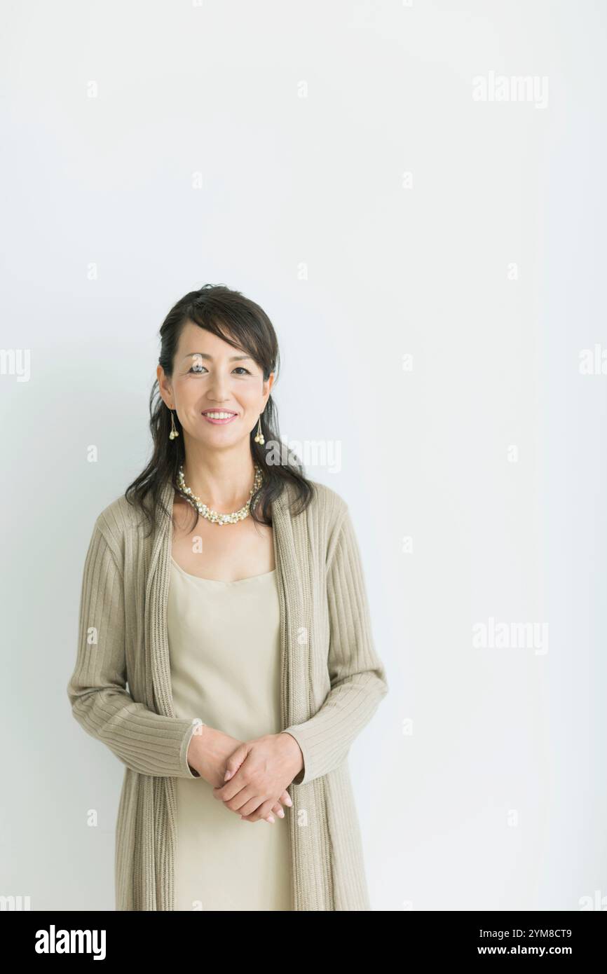Mature japanese woman in white hi-res stock photography and images - Alamy