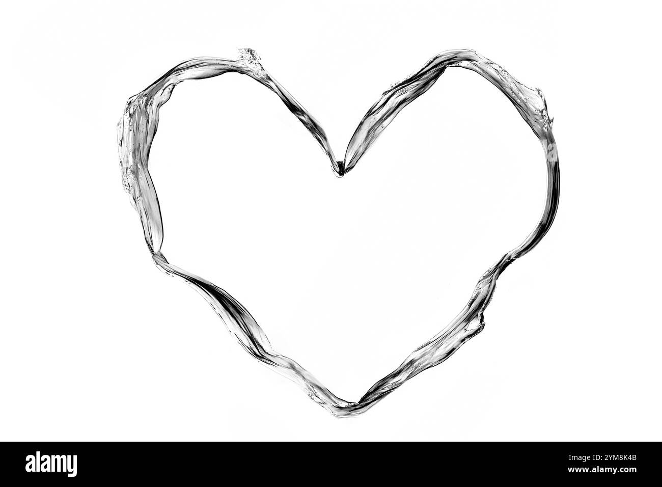 Waves of hearts Stock Photo