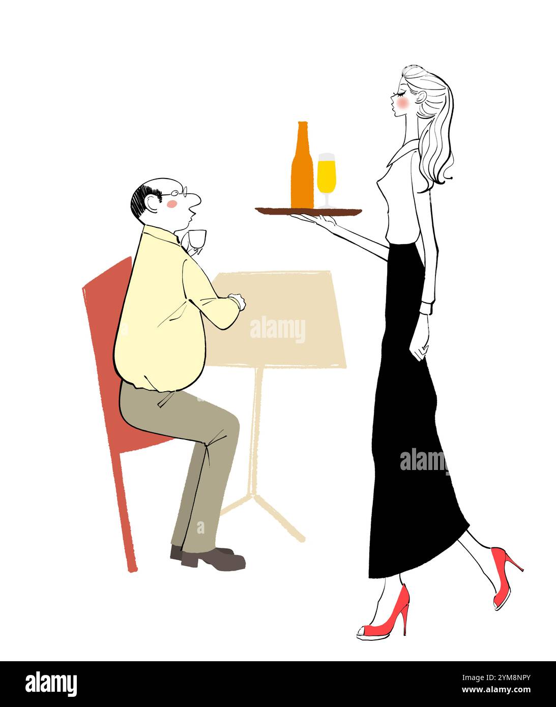 Table two chairs cafe Cut Out Stock Images & Pictures - Alamy