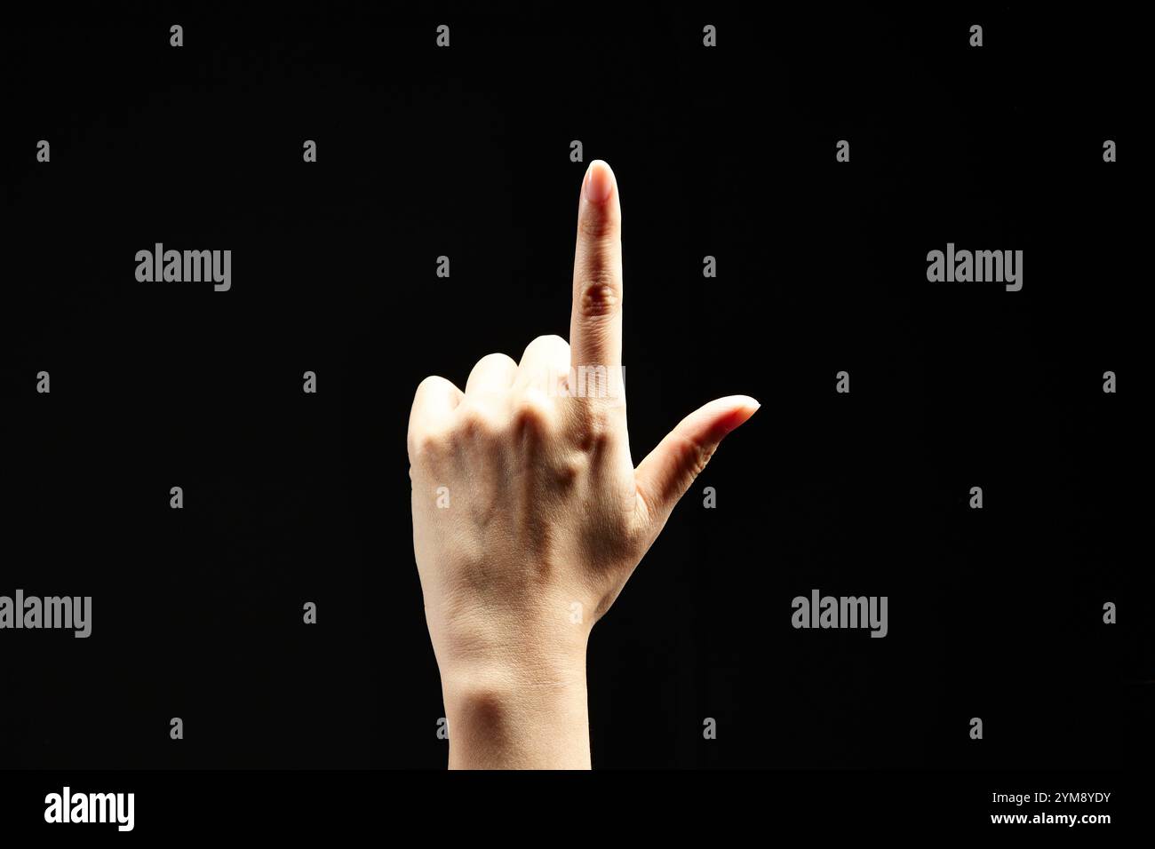 Person hand point hi-res stock photography and images - Alamy