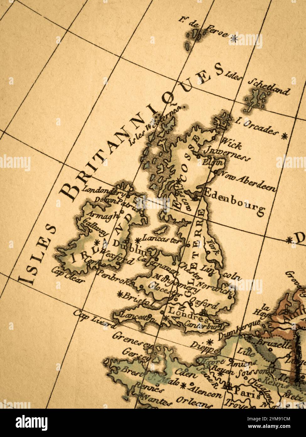 United kingdom map 18th century hi-res stock photography and
