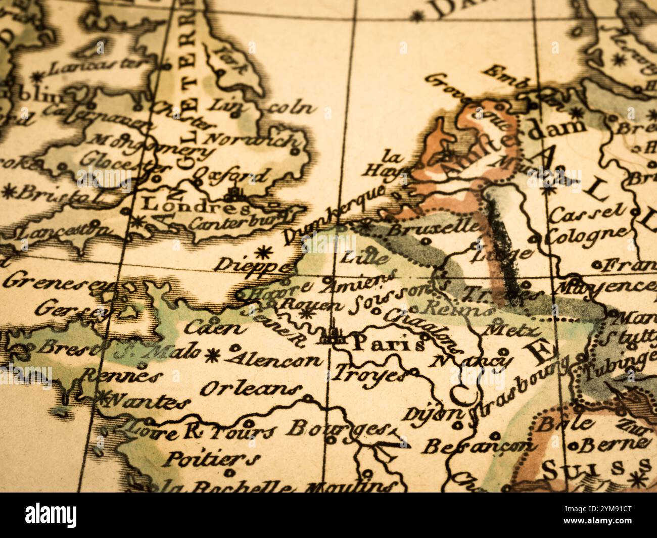Old paris map hi-res stock photography and images - Alamy