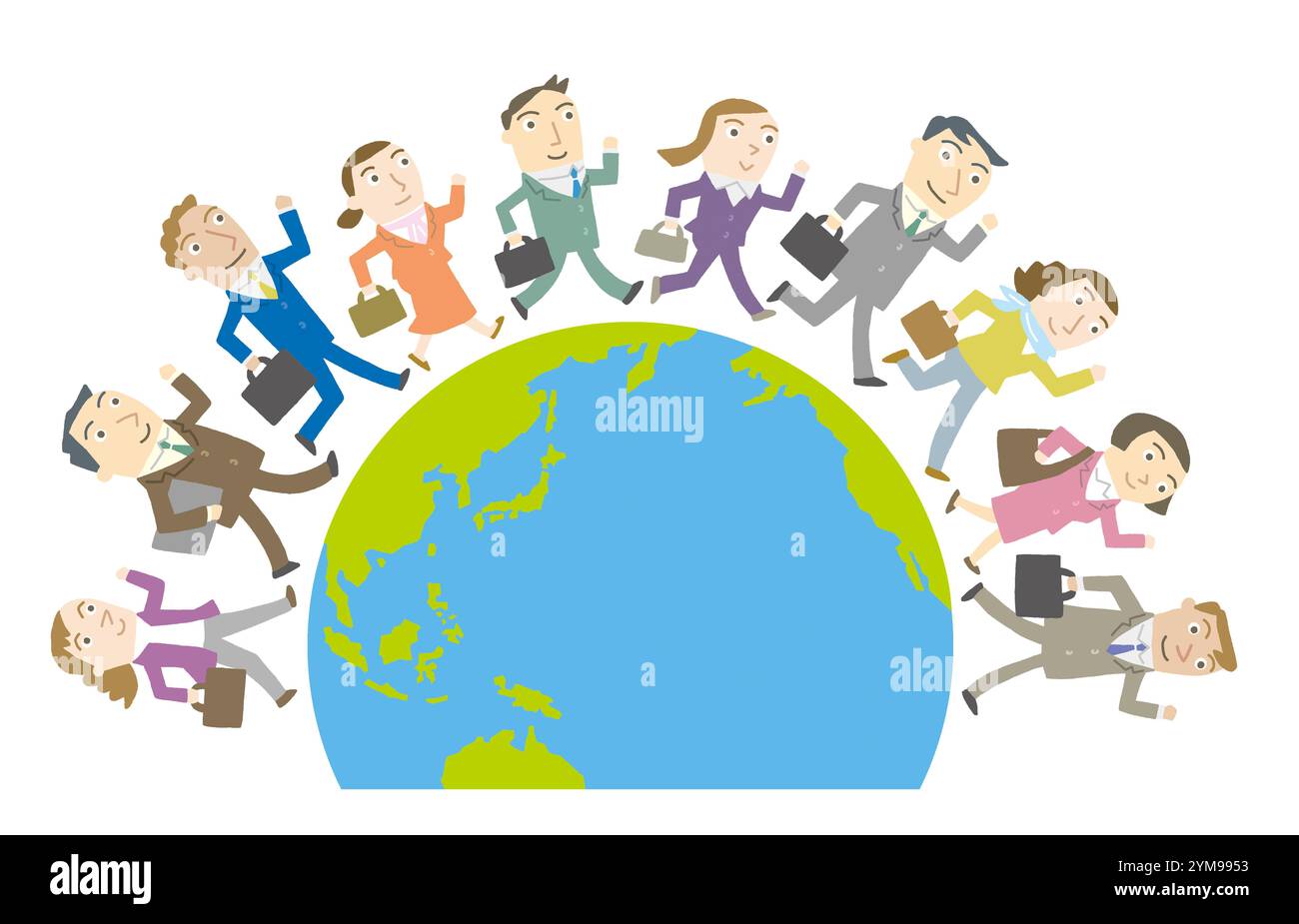 Business people travelling around the world Stock Photo - Alamy
