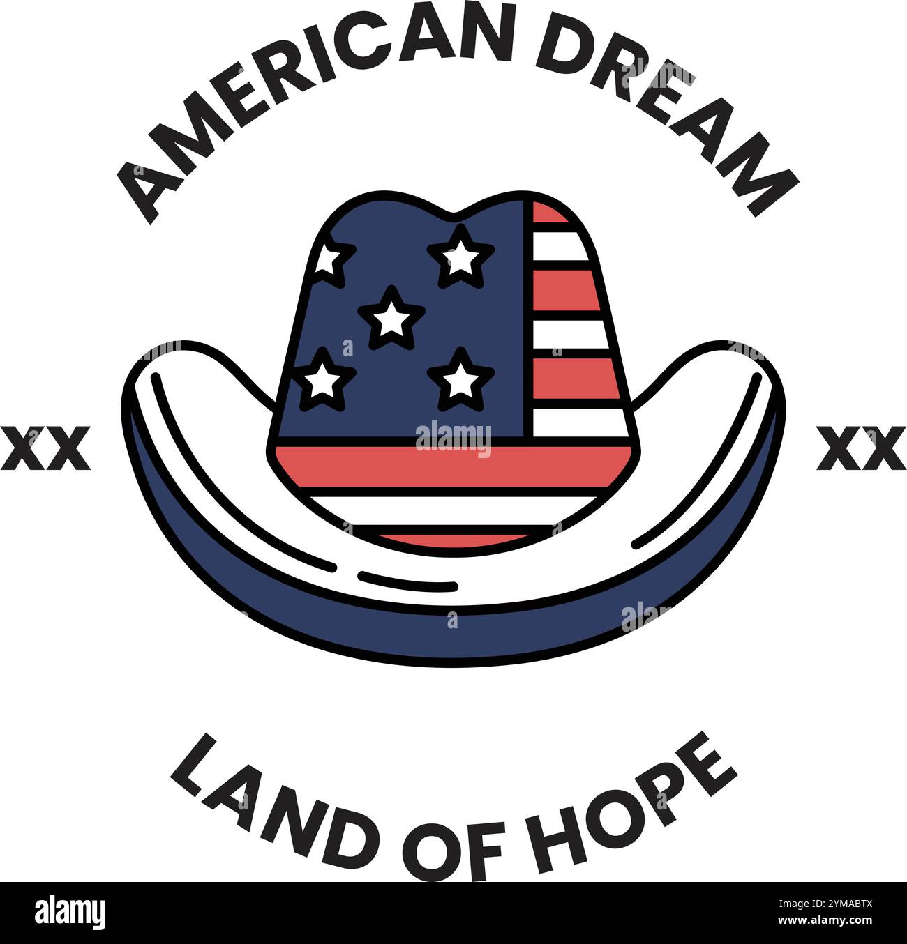A cowboy hat american flag hi-res stock photography and images - Alamy