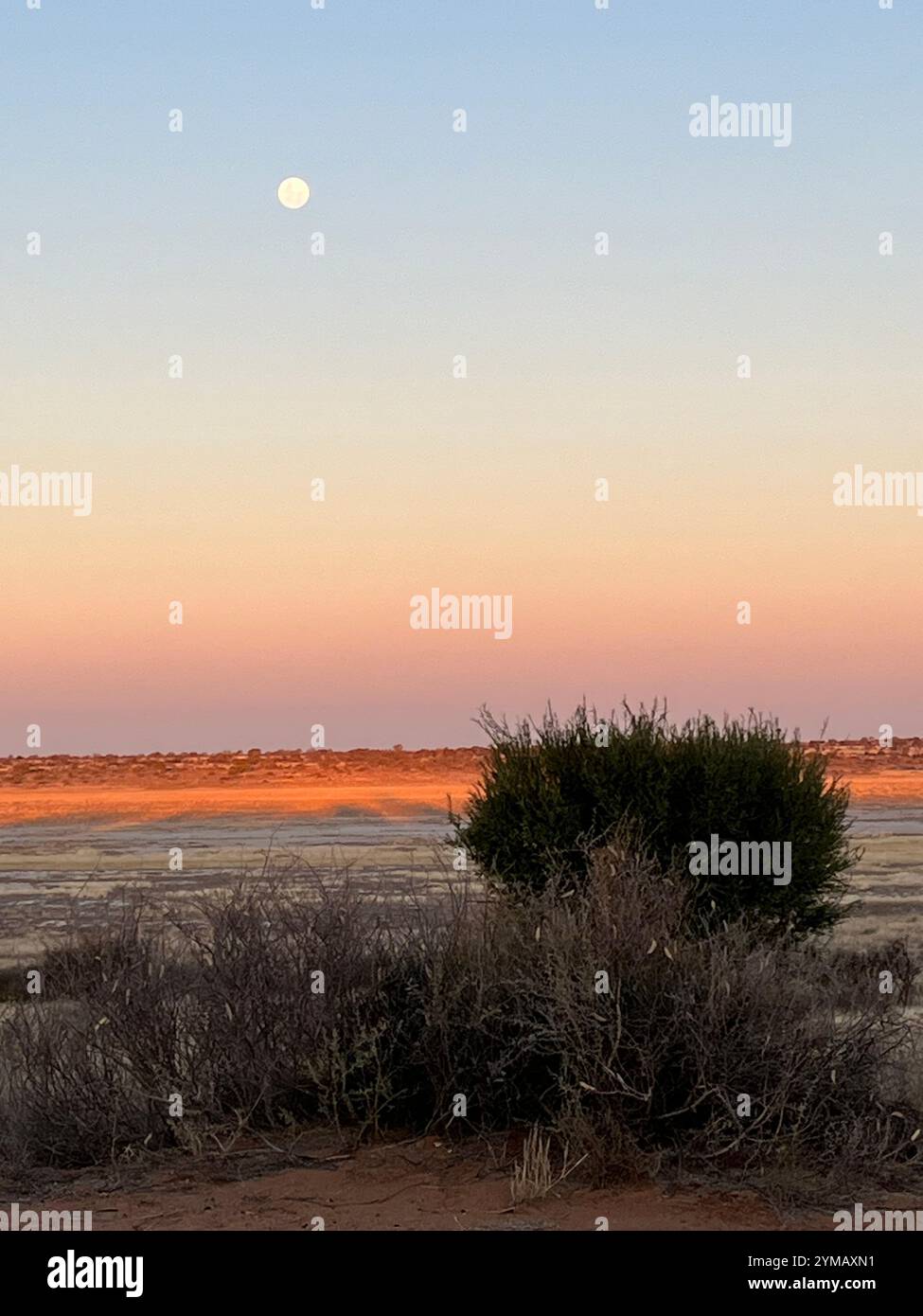 Full moon over a pan - Smartphone Captured Stock Image