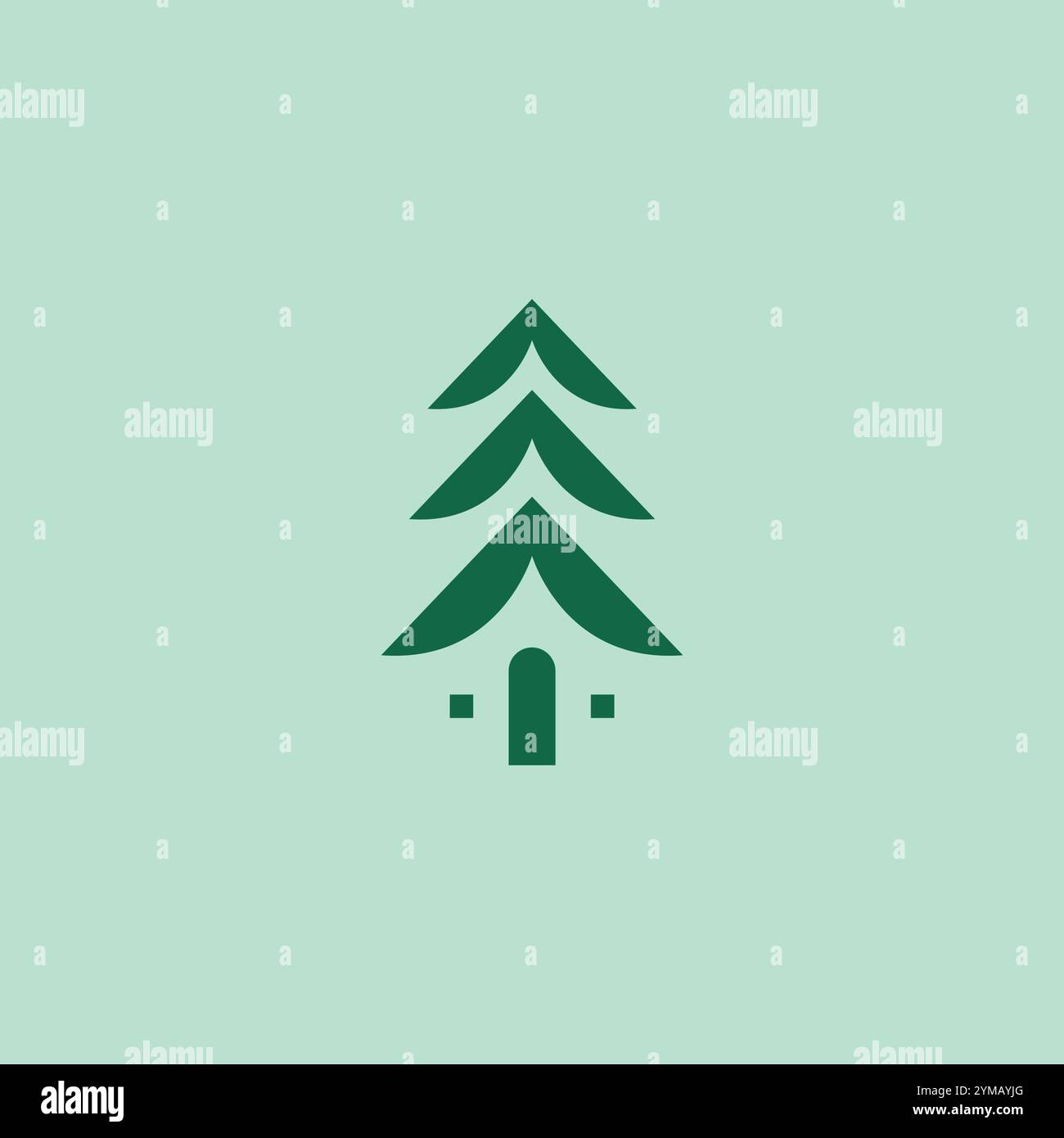 Pine Home Logo Vector Illustration. Forest Design Stock Vector Image ...