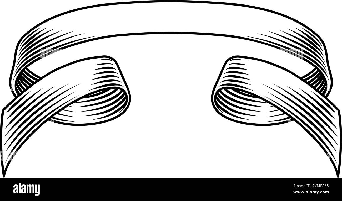 Ribbon Scroll Parchment Banner Vintage Woodcut Stock Vector Image & Art ...