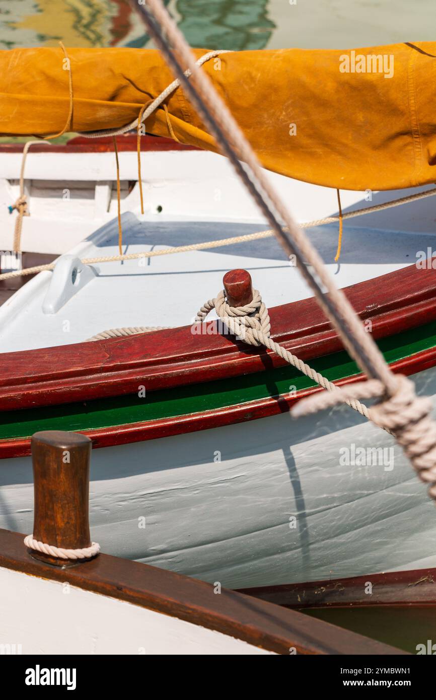 detail of a traditional wooden fishing boat Stock Photo - Alamy