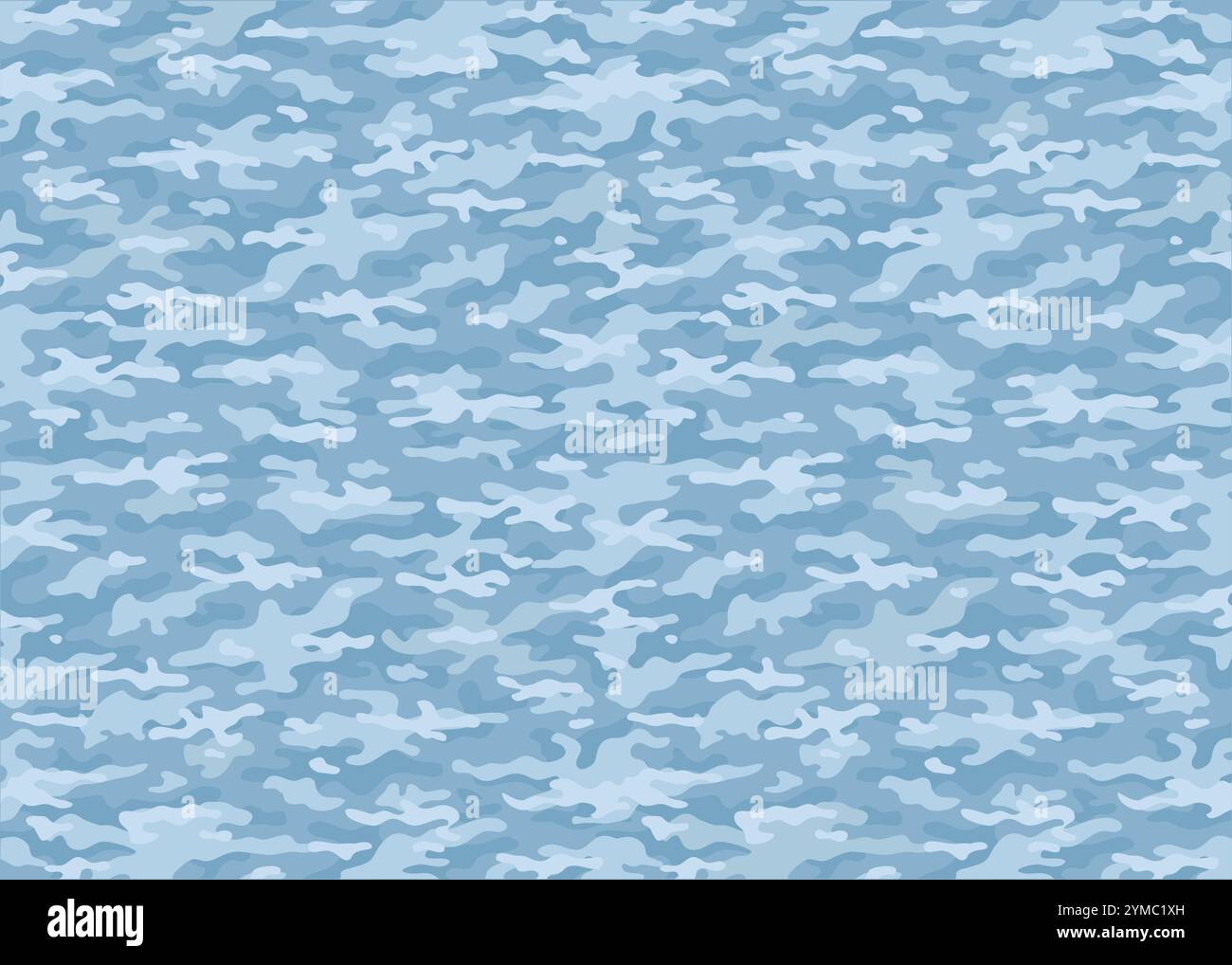 Blue modern camouflage pattern. vector background illustration Stock Vector