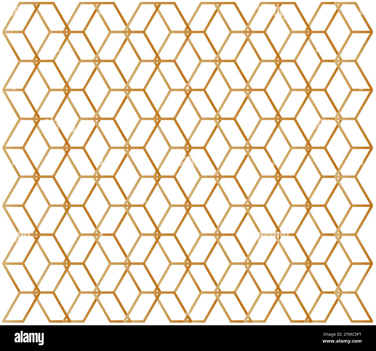 Pattern Golden Colors Arabic Style Network Decorative Ornament Stock Vector