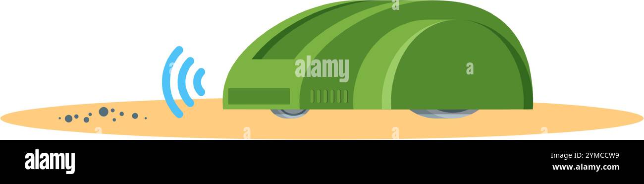 Robot vacuum cleaner icon vector automatic smart assistant Stock Vector