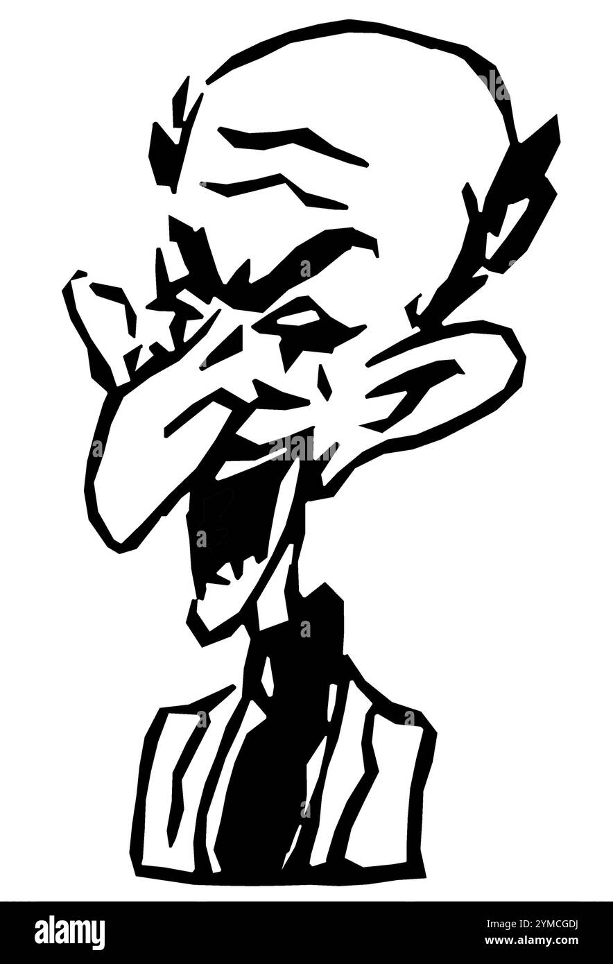 Doddering Cartoon Dotard caricature hi-res stock photography and images - Alamy